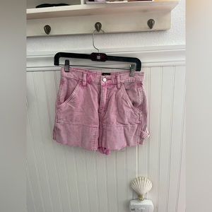 Urban Outfitters BDG High-Rise Carpenter Pink Shorts